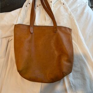 Able Brown Leather Tote Bag